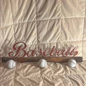Baseball hanging rack with simulated  Bat and Balls
